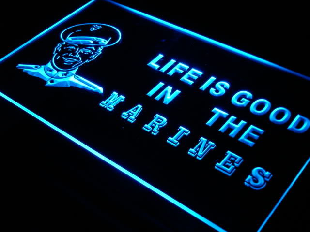 Marines Life is Good US Bar Beer Neon Light Sign